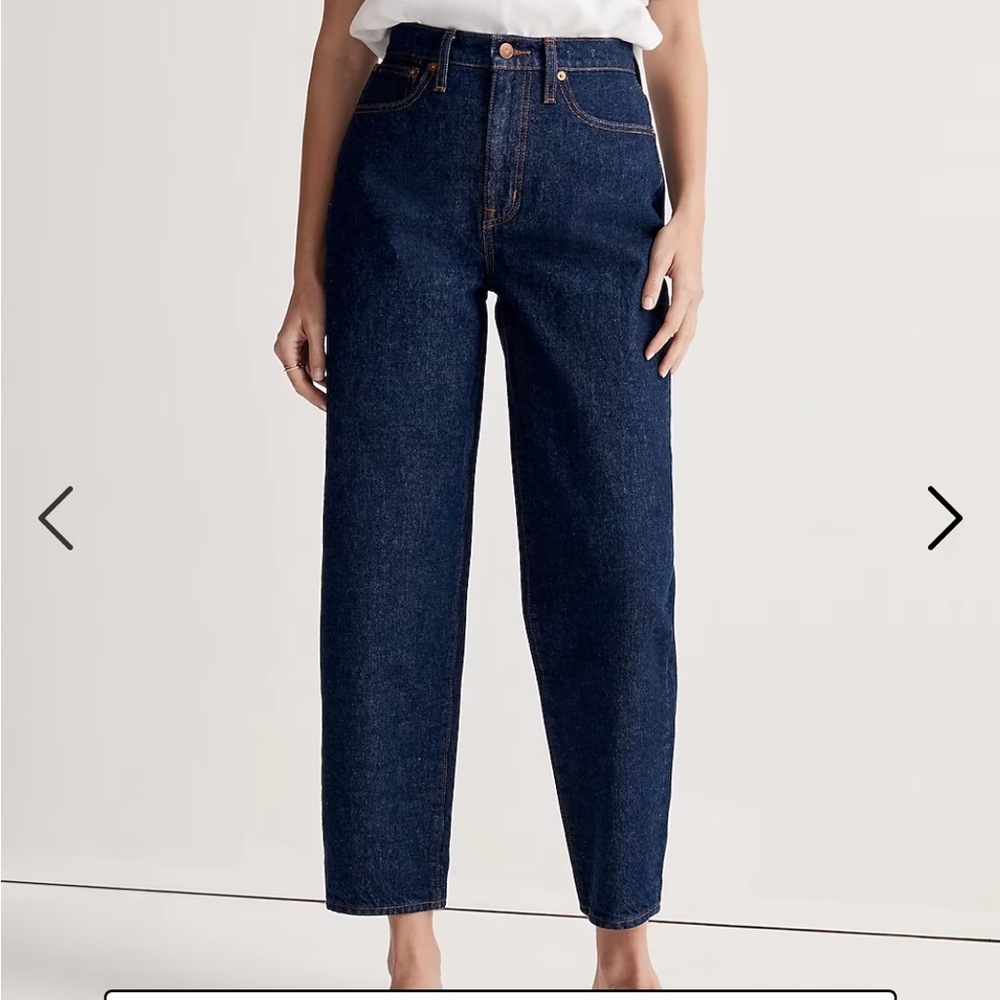 NWT Madewell balloon/barrell blue jeans